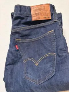 Levi's 511 濃紺 ストレートデニム W34 L32 手書き風パッチのサムネイル