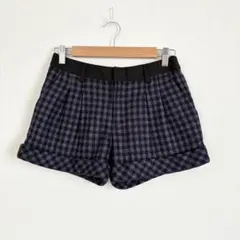 レイビームス　ショートパンツ　キュロット　チェック柄　ロールアップ　キレイめのサムネイル