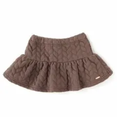 プティマイン キルティングスカパン キュロット キルト スカート ブラウン 90