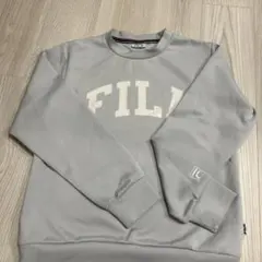 FILA グレー ロゴ入り トレーナー M