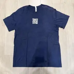 QRコード プリント Tシャツ ネイビー XL Spotify