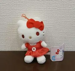ハローキティ レトロワンピース ちょいデカマスコット　HELLO KITTY