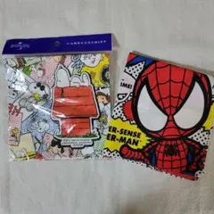 USJ　スパイダーマン、スヌーピーのハンカチ