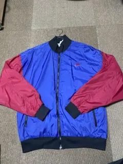 90's NIKE 銀タグ 両面ロゴ刺繍 ナイロンジャケット L