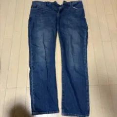 デニムブルー ストレートジーンズ