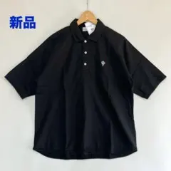 新品 Arvor Maree 綿麻 FUHAKU POLO BLACK Mのサムネイル
