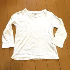 H&M オーガニックコットン 長袖カットソー (ホワイト)