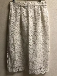 ユニクロ　レーススカートS ホワイト