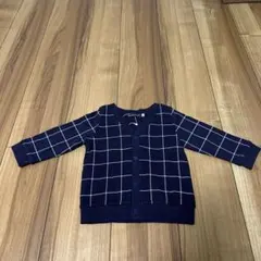 BeBe ネイビー チェック柄 カーディガン