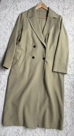 N.オリーブグリーン ダブルブレスト ロングコート