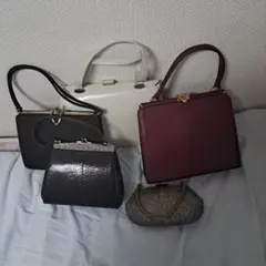 ハンドバッグ・クラッチバッグセット　牛革　蛇皮まとめ売り