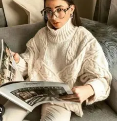 ZARA オーバーサイズ ケーブルニット