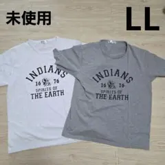 【新品】インディアンモチーフ Tシャツ 2枚セット LL ホワイト グレー