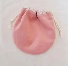 丸い巾着袋♡コーラルピンク