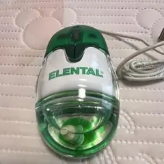 ELENTAL 有線マウス グリーン スケルトン