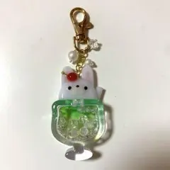 うさぎ クリームソーダ キーホルダー チャーム シャカシャカ damyan