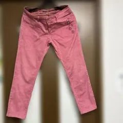 Desigual カジュアルパンツ ピンク 花柄刺繍のサムネイル