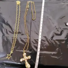 金色メッキ　 星と十字架 のネックレスセット販売