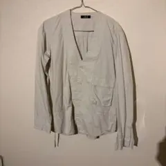 LOLO カラーレス　ノーカラー　シャツジャケット