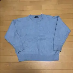 dazyリブ編み セーター Mサイズ ライトブルー