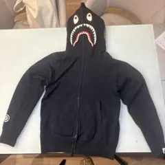 A Bathing Ape シャークデザイン パーカー Sサイズ ブラック