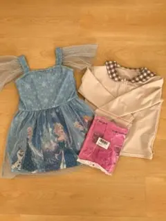 目安120cm★アナ雪水着★ラッシュガード、未使用腕輪付き★