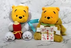プーさん ぬいぐるみ 2体セット　2008年 2010年 お正月バージョン