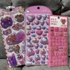 キティ　シールセット　コットンパフィ　ウォーターシール