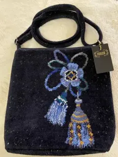 FEILER フラワー刺繍 ショルダーバッグ
