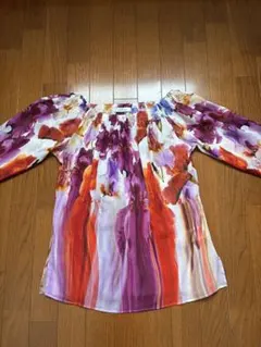 EMILIO PUCCI シフォン長袖ブラウス ピンク・イエロー EMILIO PUCCI シフォン長袖ブラウス ピンク・イエロー - メルカリ