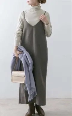 Rosso グレー キャミワンピース ロング丈