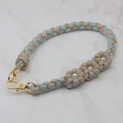 ハンドメイド ハンドストラップ スマホ チャーム パラコード 花x3 HS349