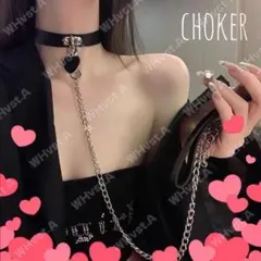 ハート 首輪 チョーカー ブラック 黒 ハート チェーンセットコスプレ セクシー