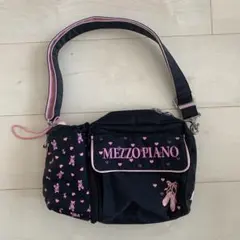 中古品　MEZZO PIANO バレリーナボディバッグ ブラック/ピンク