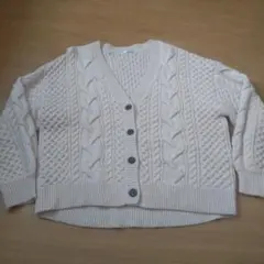 GLACIER ケーブルニット カーディガン LL