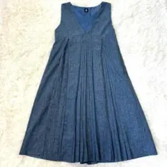 【merlot】プリーツ ワンピース ロング 裏付き