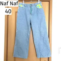 Naf Naf デニム　レディース　Lサイズ　40 パッチワークデザイン