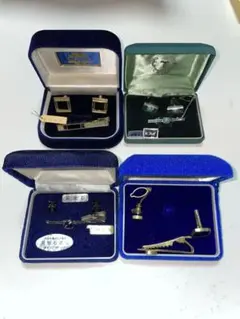 天然石 宝石 カフス ネクタイピンまとめ品