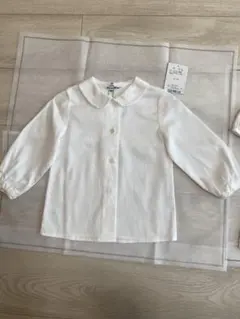 familiar 襟付き長袖シャツ ホワイト