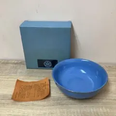 E-1 공상자 첨부 교토 타치요시 도자기 중화 화분 블루 블루 쇼와 레트로 일본식기