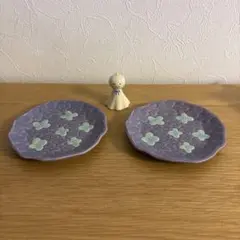 よしざわ窯　あじさい　小皿　てるてる坊主　置き物　セットのサムネイル