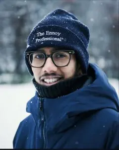 PADDED NYLON HOODIE (NAVY)