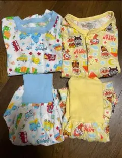 パジャマ90サイズ　乗り物、アンパンマン　2セット