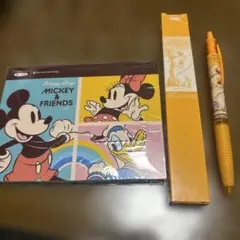 ミッキー & プーさんメモ帳とボールべん、他セット