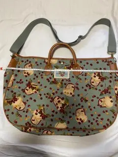 【限定・希少】ピンクハウス チェリー柄 2WAYバッグ リーフグリーンのサムネイル
