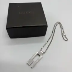 美品‼︎グッチ GUCCI ネックレス カットアウト スクエア Gモチーフ 925