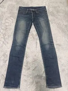 moussyマウジー スキニーデニム 24 ブルー