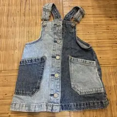 デニムオーバーオール風ワンピース 80cm