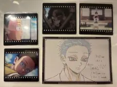 鬼滅の刃　ufotable cafe 猗窩座　フィルム風クリアカード4枚+1枚