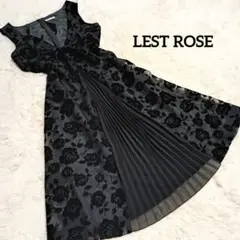 LEST ROSE フロッキー 薔薇柄 ワンピース フォーマル ゴシック M